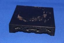 A Vintage Carved Square Wooden Stand