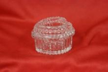 A Glass Heart Shape Trinket Box