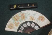 Rare Japanese Fruit Wood Fan