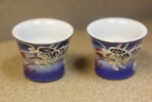 Japanese dragon saki cups