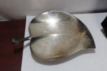 A Silverplated Leaf Dish