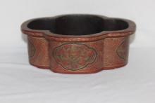 A Vintage Cinnabar/Wood Planter
