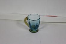 A Teal Blue Miniature Glass Cup