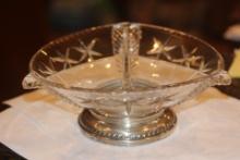 Sterling Rim GlassDivided Bowl