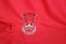 A Pressed Clear Glass Toothpick Holder