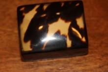 Faux Tortoise Shell Trinket Box