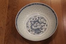 Large Chinese Dragon Center Bowl