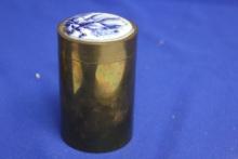 An Oriental Porcelain Top Cylinder Jar
