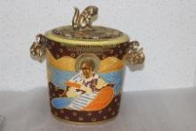 A Vintage Satsuma Jar with Lid