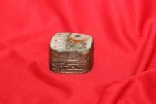 A Vintage Chinese Ceramic Top Trinket Box