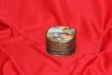 A Vintage Chinese Ceramic Top Trinket Box