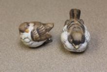 Set of Two ceramic Bird Clips