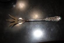 Enamel Sterling Serving Fork
