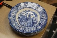 Liberty Blue Victorian Scene Soup Bowl