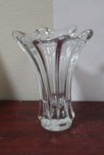 A Cofrac Art Verrier Crystal Vase