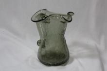 A Crackle Glass Pitcher