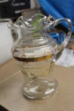 Victorian Inlaid Glass Pitcher