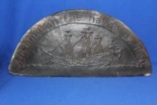Vintage/Antique Ship Motif Chalk Wall Plaque