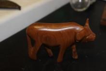 A Carved Wooden Cow