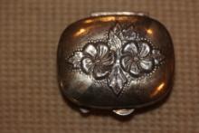 Sterling Floral Trinket Box