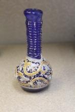 Moser Style Decorative Small Glass Vase