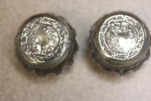 Pair of Sterling Top Small Jars