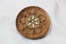 An Inlaid Wooden Coaster