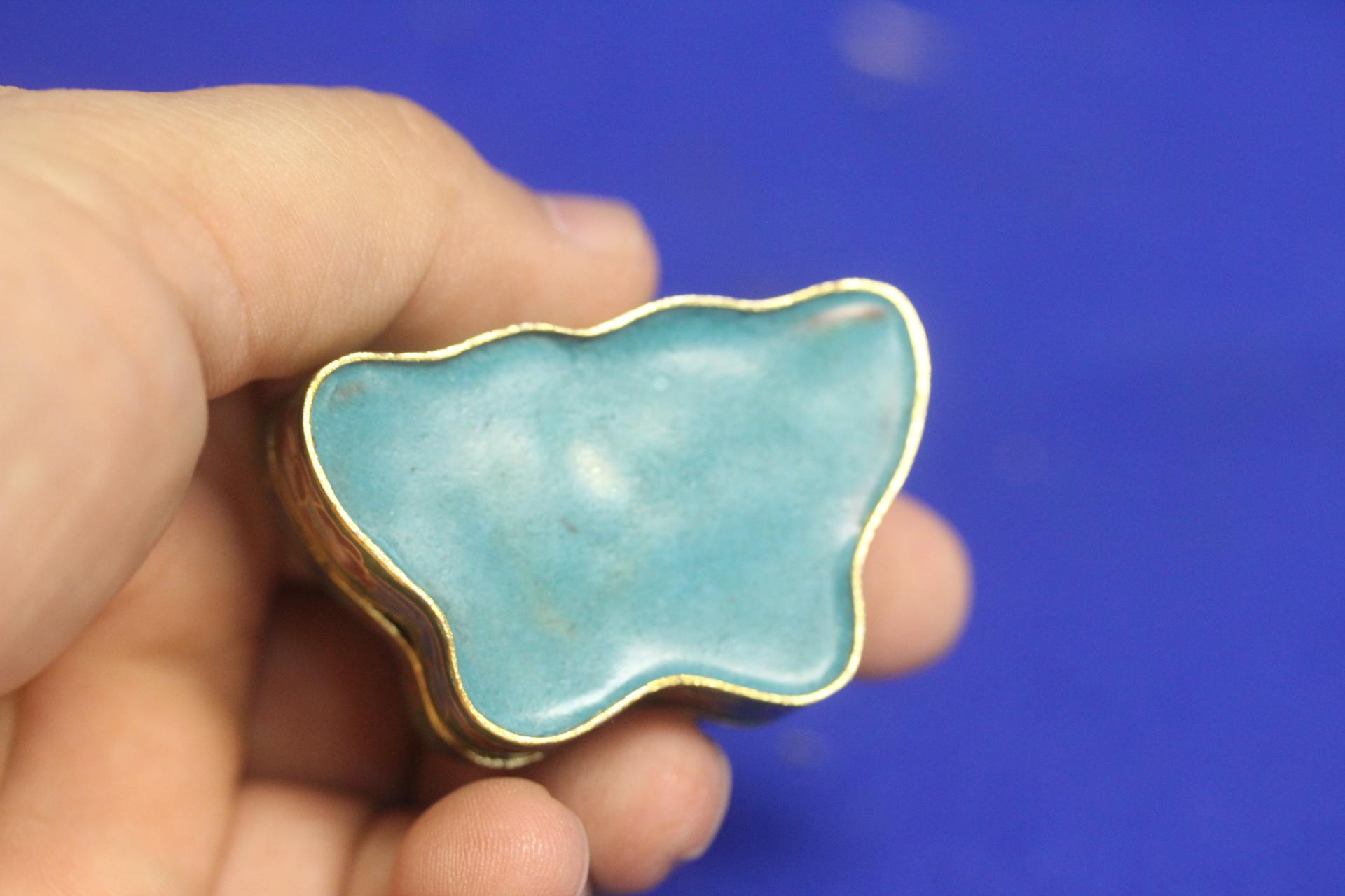 Chinese Cloisonne Butterfly Trinket Box