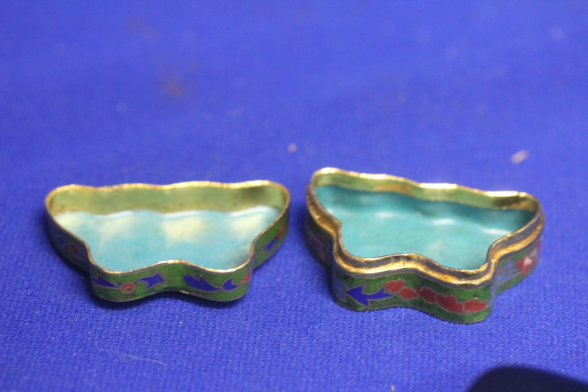 Chinese Cloisonne Butterfly Trinket Box