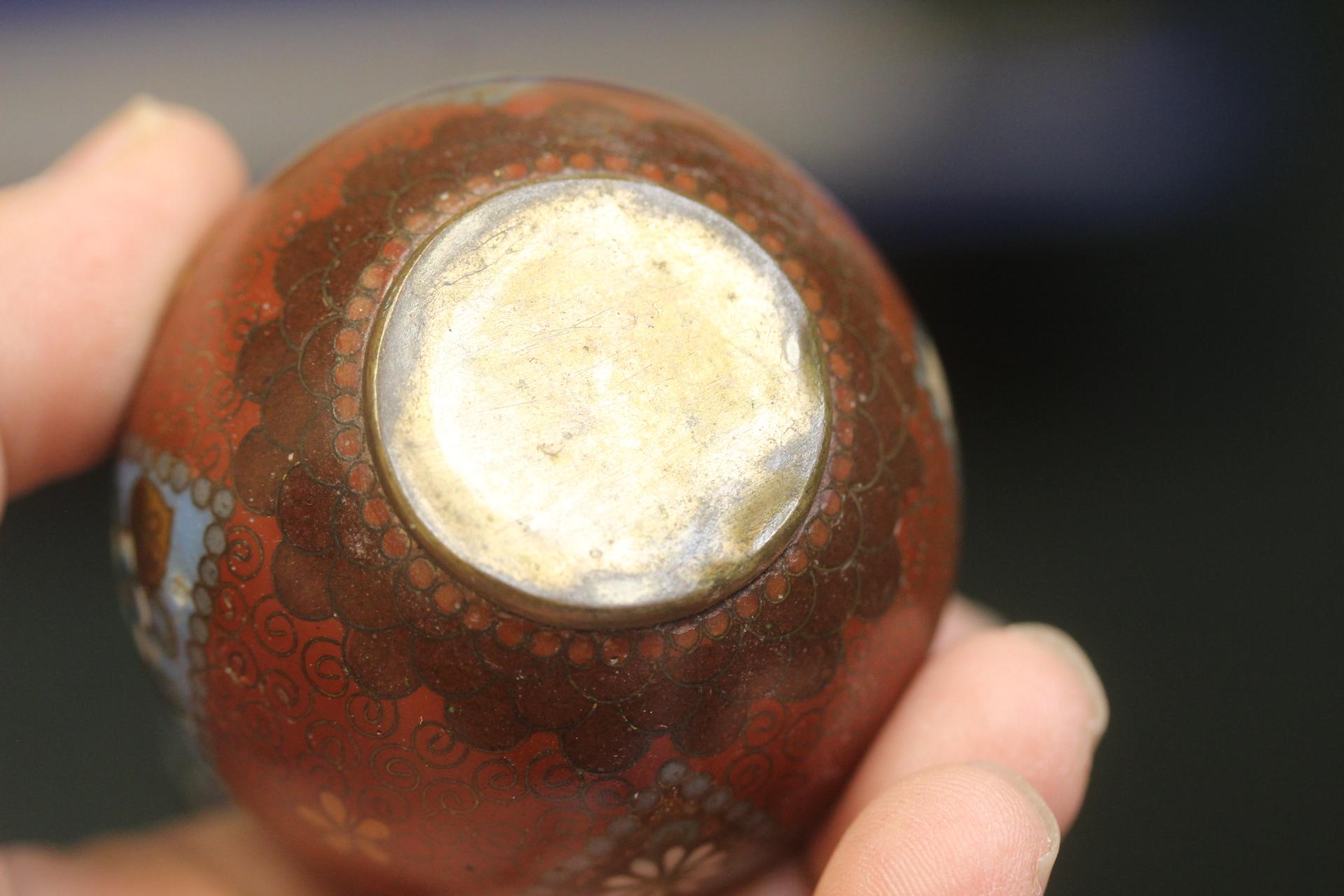 Japanese Gourd Shape Cloisonne Vase