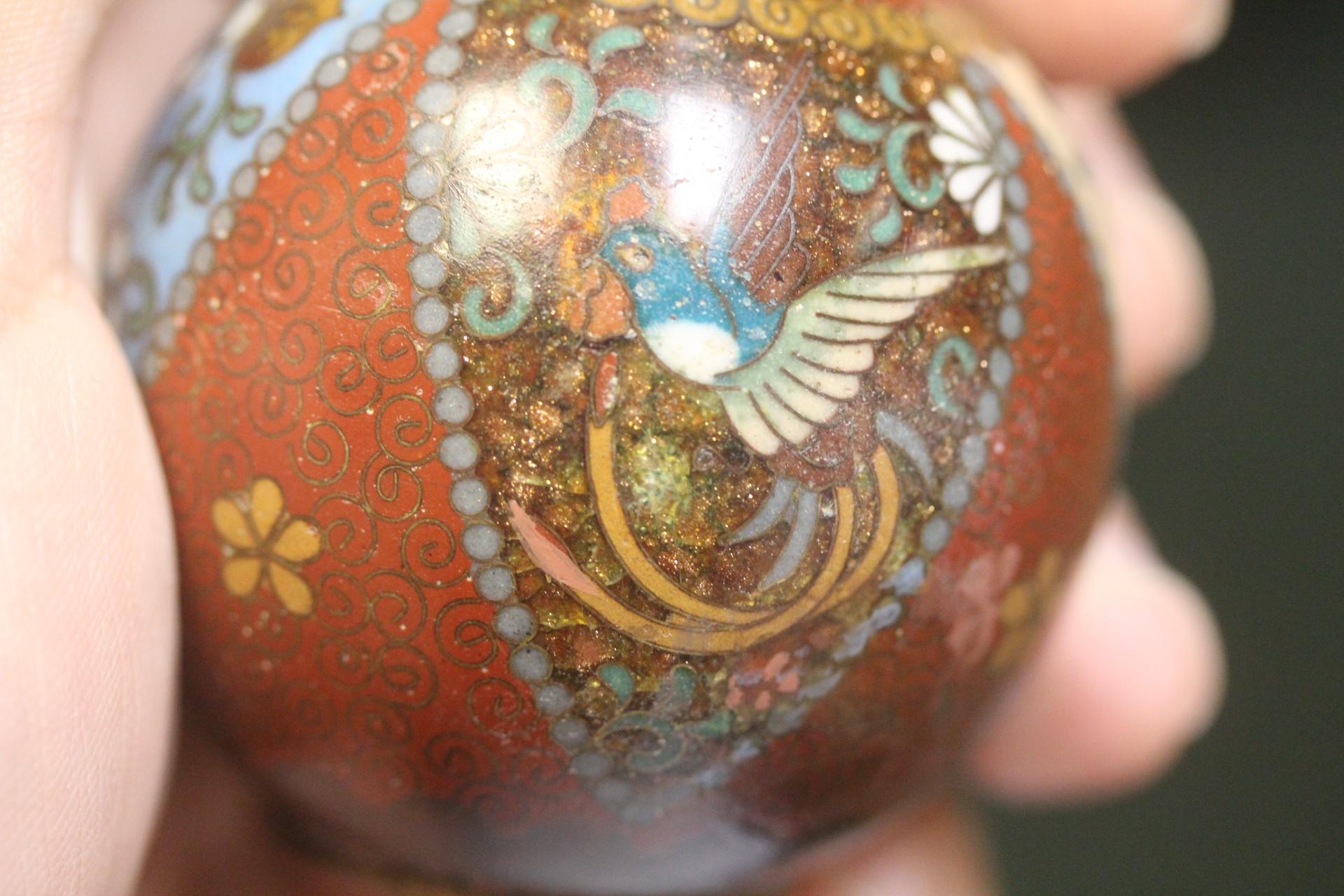 Japanese Gourd Shape Cloisonne Vase