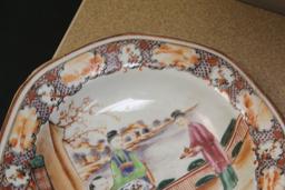 Antique Chinese Rose Medallion Soup Bowl