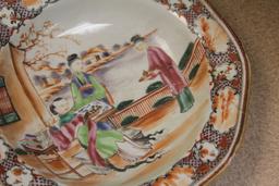 Antique Chinese Rose Medallion Soup Bowl