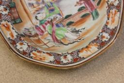 Antique Chinese Rose Medallion Soup Bowl
