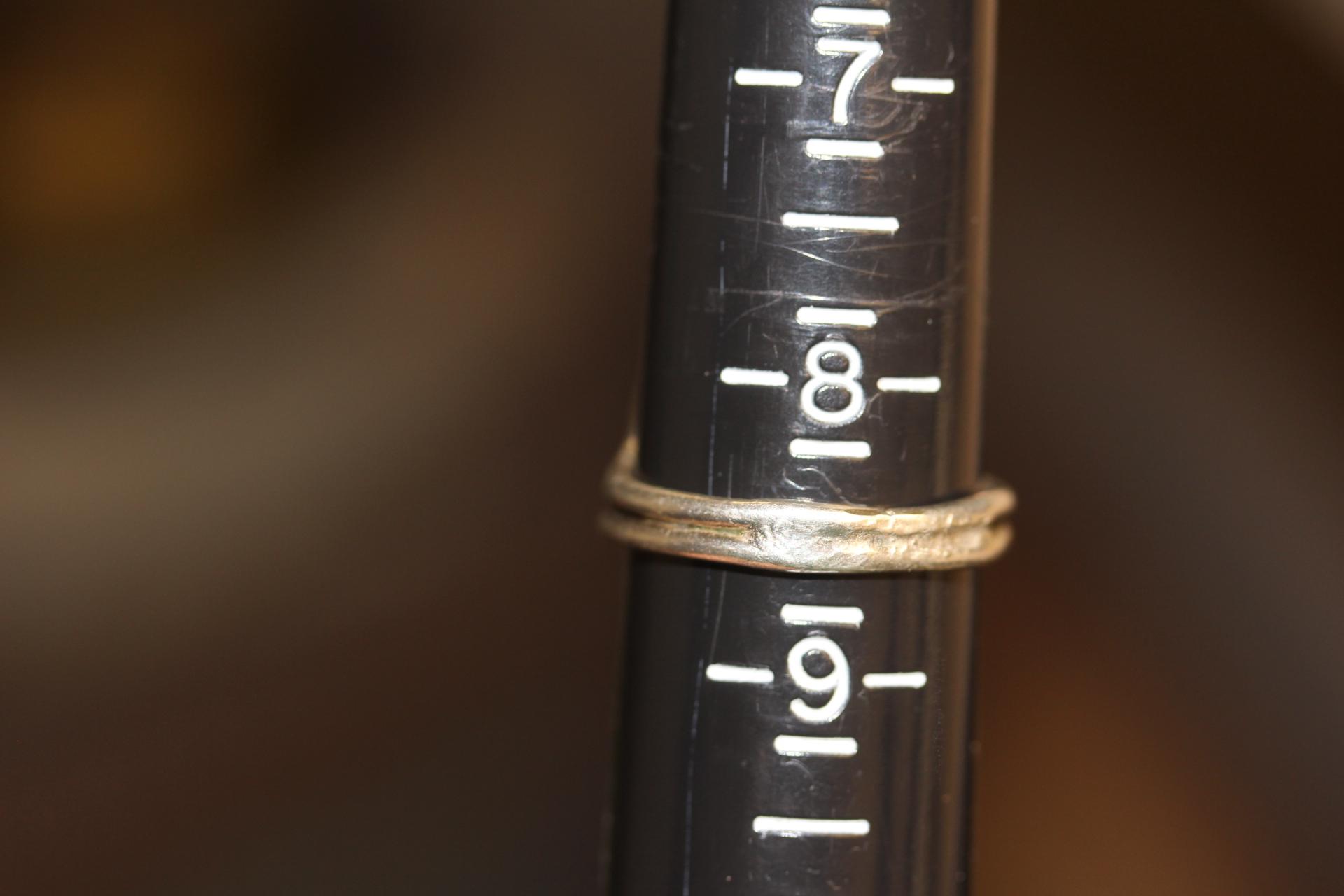 Green Enamel Sterling Ring