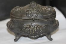 Art Nouveau Metal Trinket Box