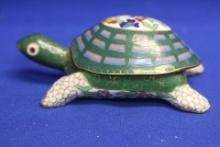 Cloisonne Turtle Trinket Box