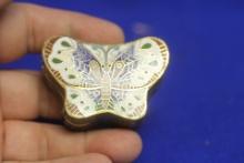 Chinese Cloisonne Butterfly Trinket Box