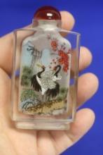 Chinese Crystal or Glass Snuff Bottle