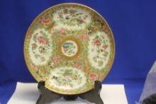 Antique Chinese Rose Medallion Plate