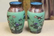 Pair of Japanese Cloisonne Vases