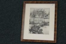 An Antique Etching by German Listed Artist