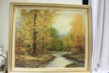 An Oil on Board Painting by M. Whittaker