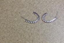 Pair of Sterling Gemstone Earrings