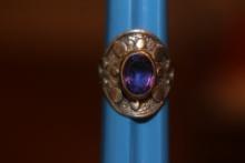 Sterling and Amethyst Stone Ring