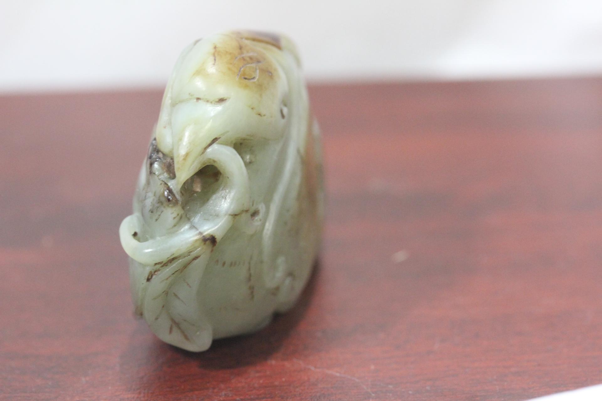 A Rousett Chinese Celadon Jade Phoenix