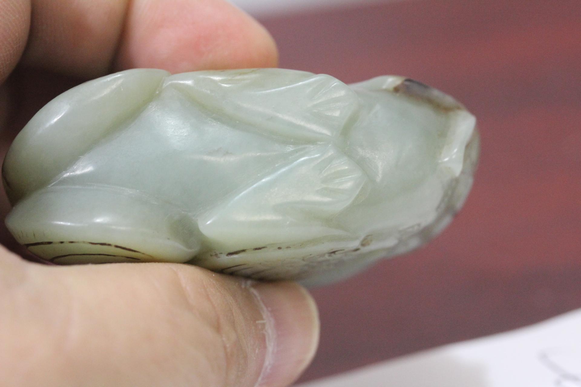 A Rousett Chinese Celadon Jade Phoenix