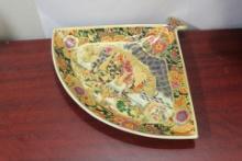 A Royal Satsuma Fan Plate