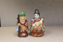 Pair of Japanese Kutani Salt and Pepper Shakers