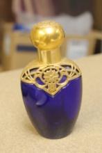 Cobalt Blue Glass Parfume Bottle
